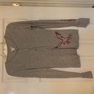 American eagle size large Gray waffle shirt